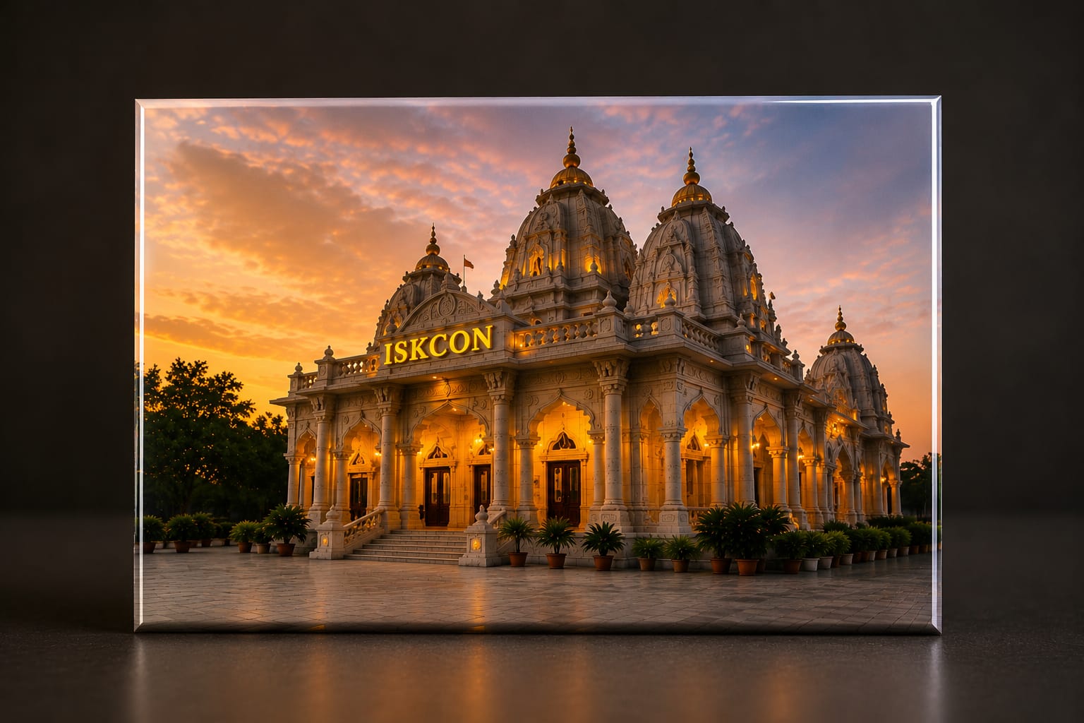 ISKCON Acrylic Photo Plaque